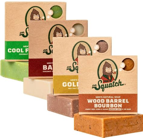 Dr. Squatch Men's Soap Variety 4 Pack - Wood India | Ubuy