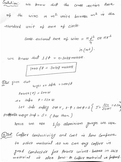 [Solved] Why we need to have the cross section Area of the wire in 〖[m ...