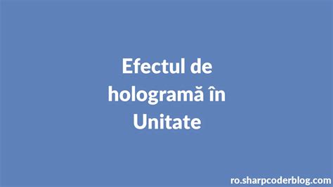 Unity Effect Graph Hologram 的图像结果