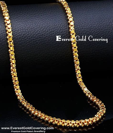 Buy Gold Look Heart Design Gold Plated Chain with Guarantee