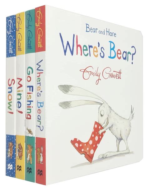 Buy Bear and Hare Series 4 Books Collection Set By Emily Gravett (Bear ...
