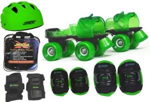 Jaspo Green Rider Pro Senior Skates Combo (skates+helmet+knee+elbow ...