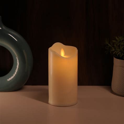 Plain Moving Wick Pillar Candles | Realistic Flame Motion ...