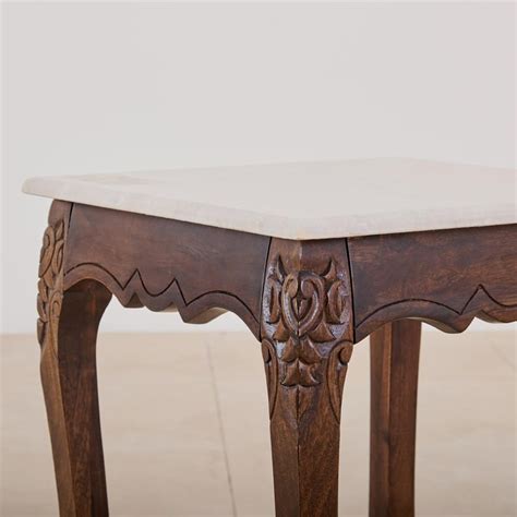 Buy Victoria Marble Top End Table - Brown from Home Centre at just INR ...