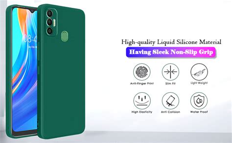 LIRAMARK Silicone Soft Back Cover Case for Tecno Spark 7 / 7T (Pink ...