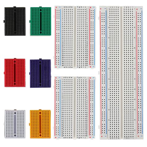 Buy HUAREW Mini Breadboard 170 Points 6 Colors, 6PCSSmall Breadboard ...