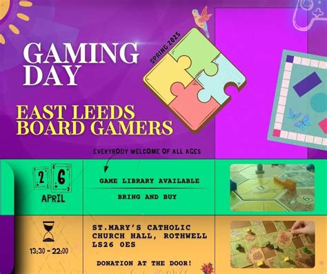 East Leeds Board Gamers Gaming Day, St Mary's Church Hall, 38 Park Lane ...