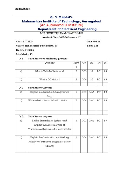2b. Student Copy MSE QP format FY B. Tech - Student Copy G. S. Mandal’s ...