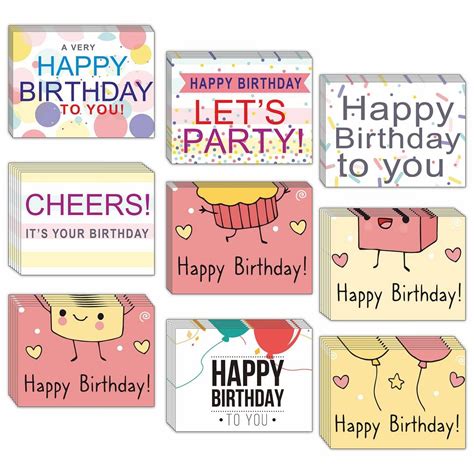 CVANU Attractive 9 Designs Greeting Cards, Blank Notecard With ...