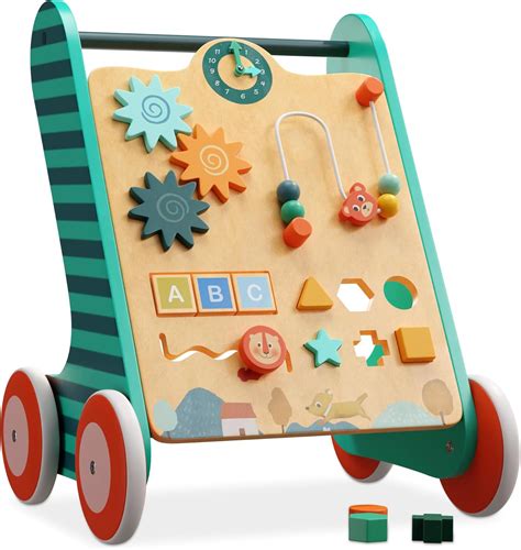Amazon.com: Tiny Stars Wooden Baby Push Walker, Toddler Push Walker ...