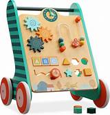 Amazon.com: Tiny Stars Wooden Baby Push Walker, Toddler Push Walker ...