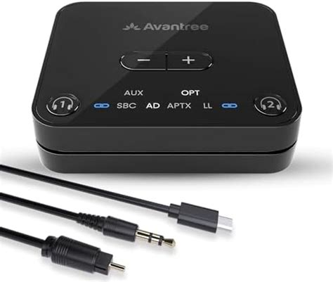 Avantree Audikast 3 - Bluetooth 5.3 Transmitter for TV Audio with aptX ...