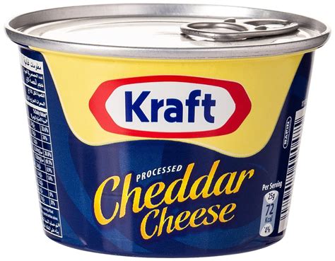 Kraft Processed Cheddar Cheese Tin,190g : Amazon.in: Grocery & Gourmet ...