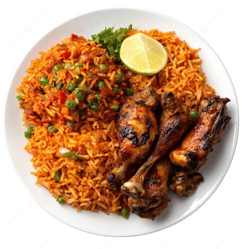 Flavorful Jollof Rice And Chicken Meal, Jollof Rice, Grilled Chicken ...