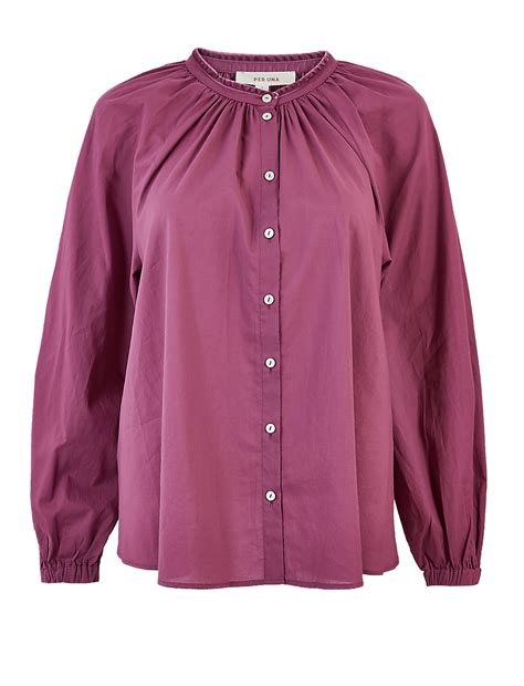 Buy Pure Cotton Blouson Sleeve Blouse at Marks & Spencer