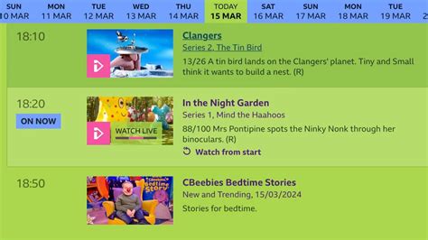 Image result for CBeebies Schedule December