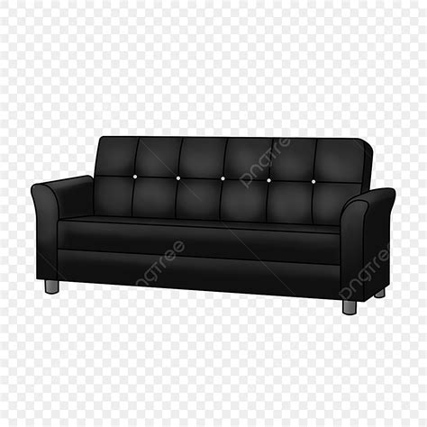 Leather Sofa PNG Transparent, Black Leather Sofa Clip Art, Sofa ...