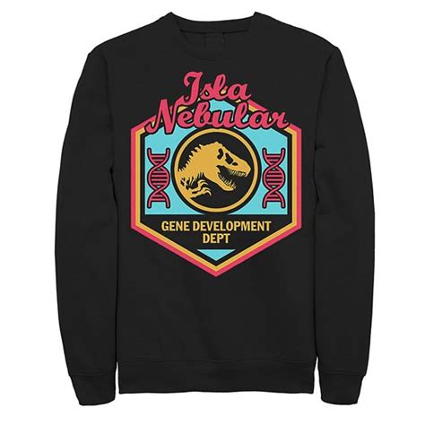 Men's Jurassic World Isla Nebular Gene Dept. Badge Sweatshirt