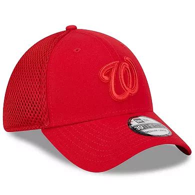 Men's New Era Red Washington Nationals Tonal Team Neo 39THIRTY Flex Hat
