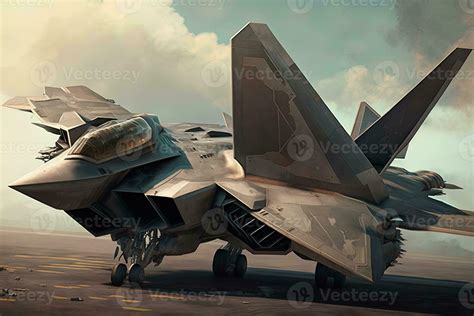 F-22 Raptor in flight with vapor clouds. Illustration of Fighter Jet 23578998 Stock Photo at ...