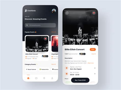 Event app ui design – Artofit