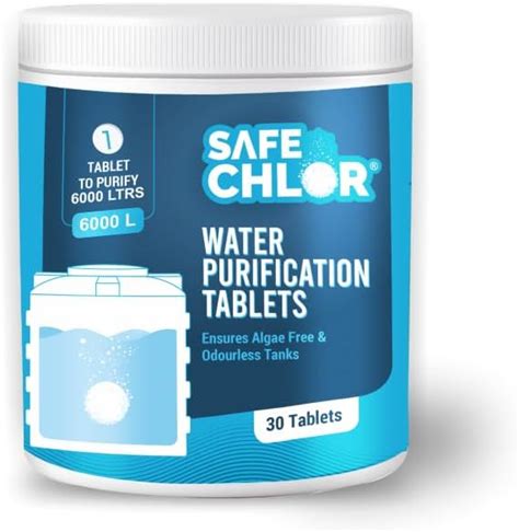 Safe Chlor Tab 1000 | Chlorine Tablets for Water Tanks of 1000 Ltrs, 1 ...