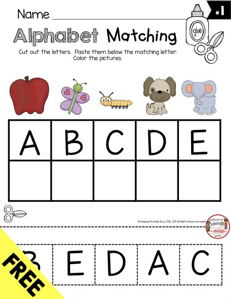Image result for Alphabet Matching Printable Free