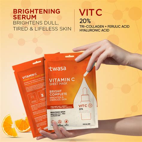 Vitamin C Sheet Mask for Glowing & Brightening Face at Best Price ...