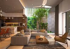Create A Tropical Area Inside A House by 4 Homes That Feature Green Spaces Inside With Courtyards Create A Tropical Area Inside A House