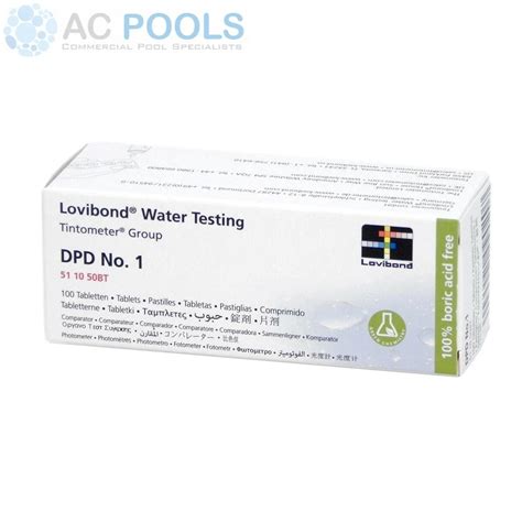 Lovibond Photometer Tablets - DPD1 Free Chlorine Box India | Ubuy