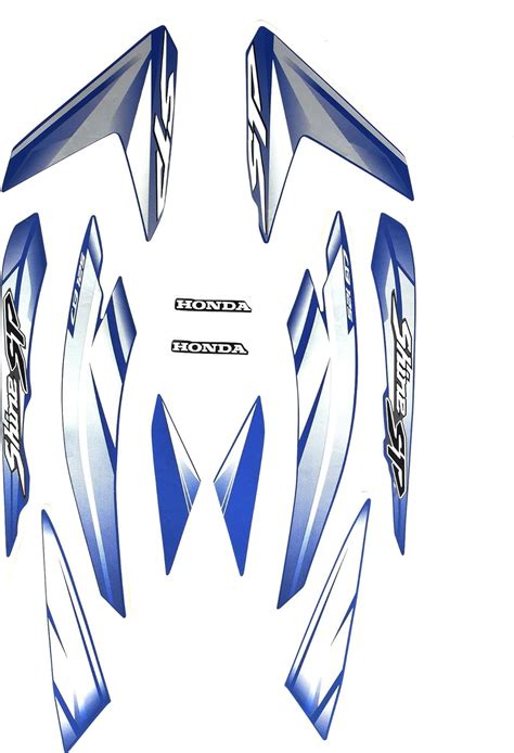 Sticker & Decal for Bike (Multicolor, Blue) (Honda Shine SP 125 SP BLU ...
