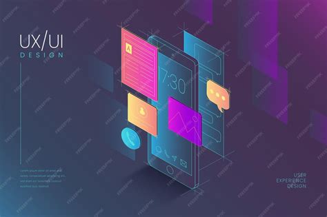 Linear flat ui/ux background | Free Vector