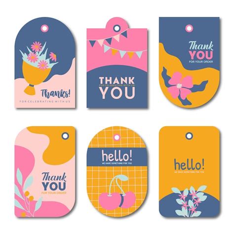 Gift tag template vector | Premium Vector