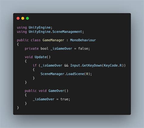 Unity Restart Scene 的图像结果