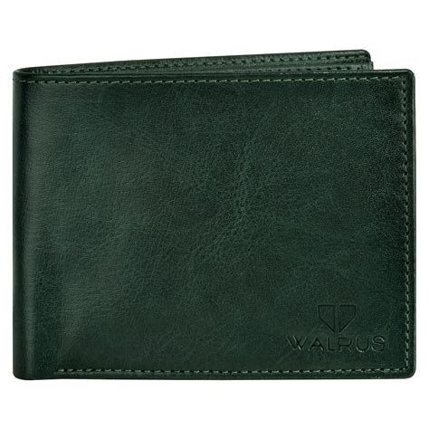 Buy Walrus Men's Wallet, Business Card Holder Vegan Leather Bi Fold ...