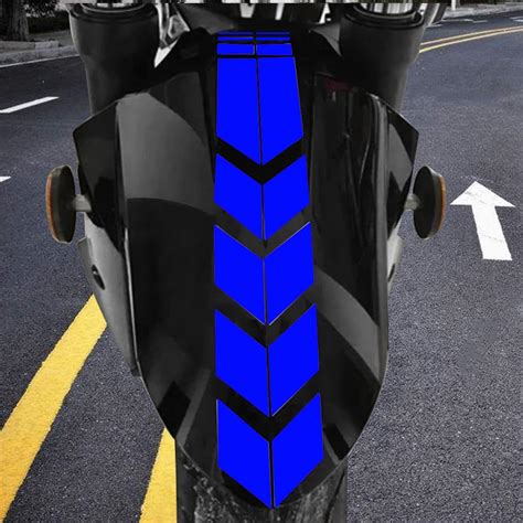 Front Mudguard Sticker Suitable for All Bike and Scooter(White) (Blue ...