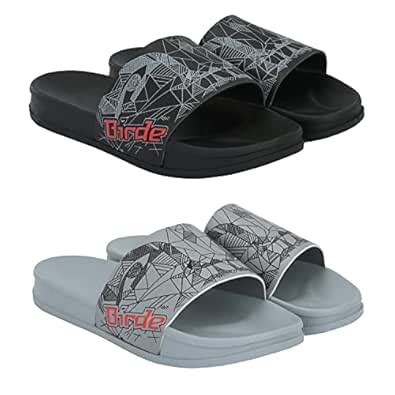 Birde Slippers and Flip Flops For Men Combo Pack of 2 : Amazon.in: Fashion