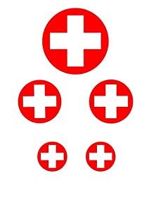 Hospital Sticker Pack of 4 (8×8 & 5×5 Inch) | Emergency Ambulance ...