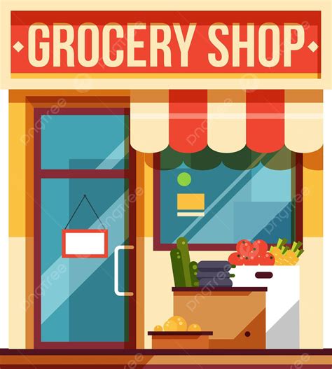 Grocery Store Outside Clipart