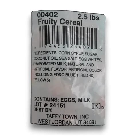 Taffy Town - Salt Water Taffy - Fruity Cereal (1.13kg Bag)