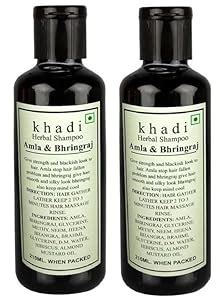 Buy Khadi Herbal Amla & Bhringraj Shampoo (420 ml) Online at Low Prices ...
