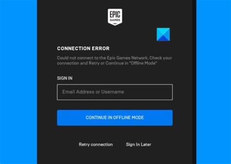 Epic Games Connection Error 的图像结果
