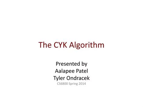 Image result for CYK Algorithm Explained