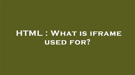 Image result for How to Use Iframe