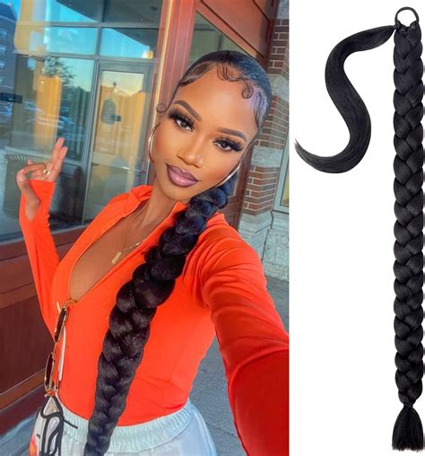 Amazon.com : Braided Ponytail Extension,Mebeli Braid Extensions Long ...