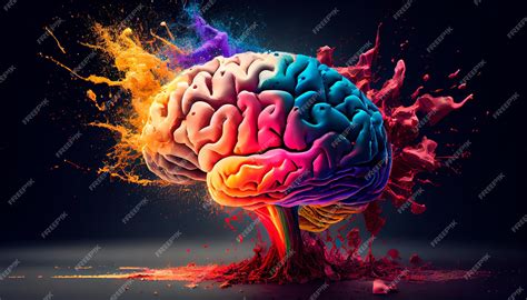 Premium Photo | Concept art of a human brain exploding with knowledge and creativity generative ai
