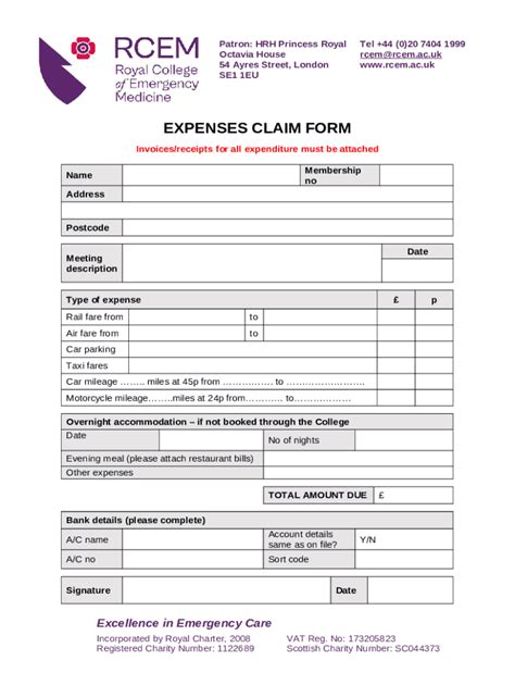 APPENDIX 4 - Expense Claim Doc Template | pdfFiller