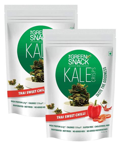 The Green Snack Co. Thai Sweet Chilli Kale Chips, 30g : Amazon.in ...