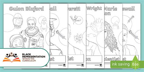 KS2 Black Scientists Colouring Sheets (teacher made)