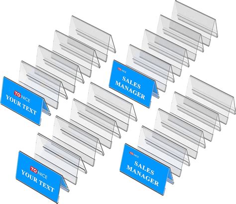 Buy TONICE Acrylic Desk Nameplate Holders 4x3"Suitable for 4x6" Paper ...